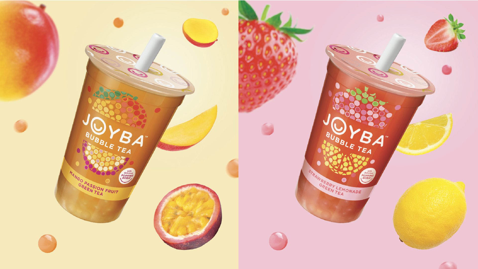 JOYBA® Bubble Tea Strawberry Lemonade Green Tea